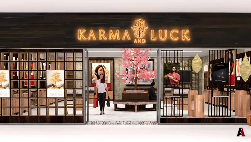 Karma and Luck retail storefront at the Galleria in Houston, designed by A1 Design and Construction
